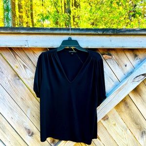 Banana Republic Black V-Neck Blouse